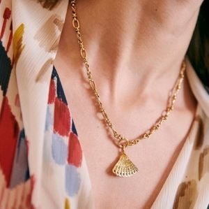 Sezane Irma Deco Necklace - Gold Chain